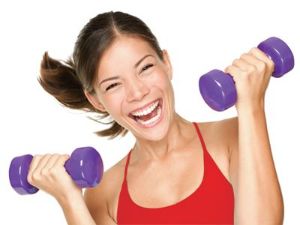 Women lifting weights